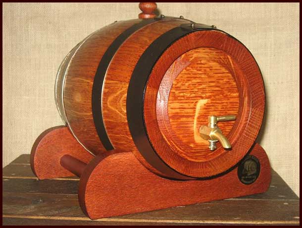 jarrah stained keg Jarrah Stain Bundy Kegs